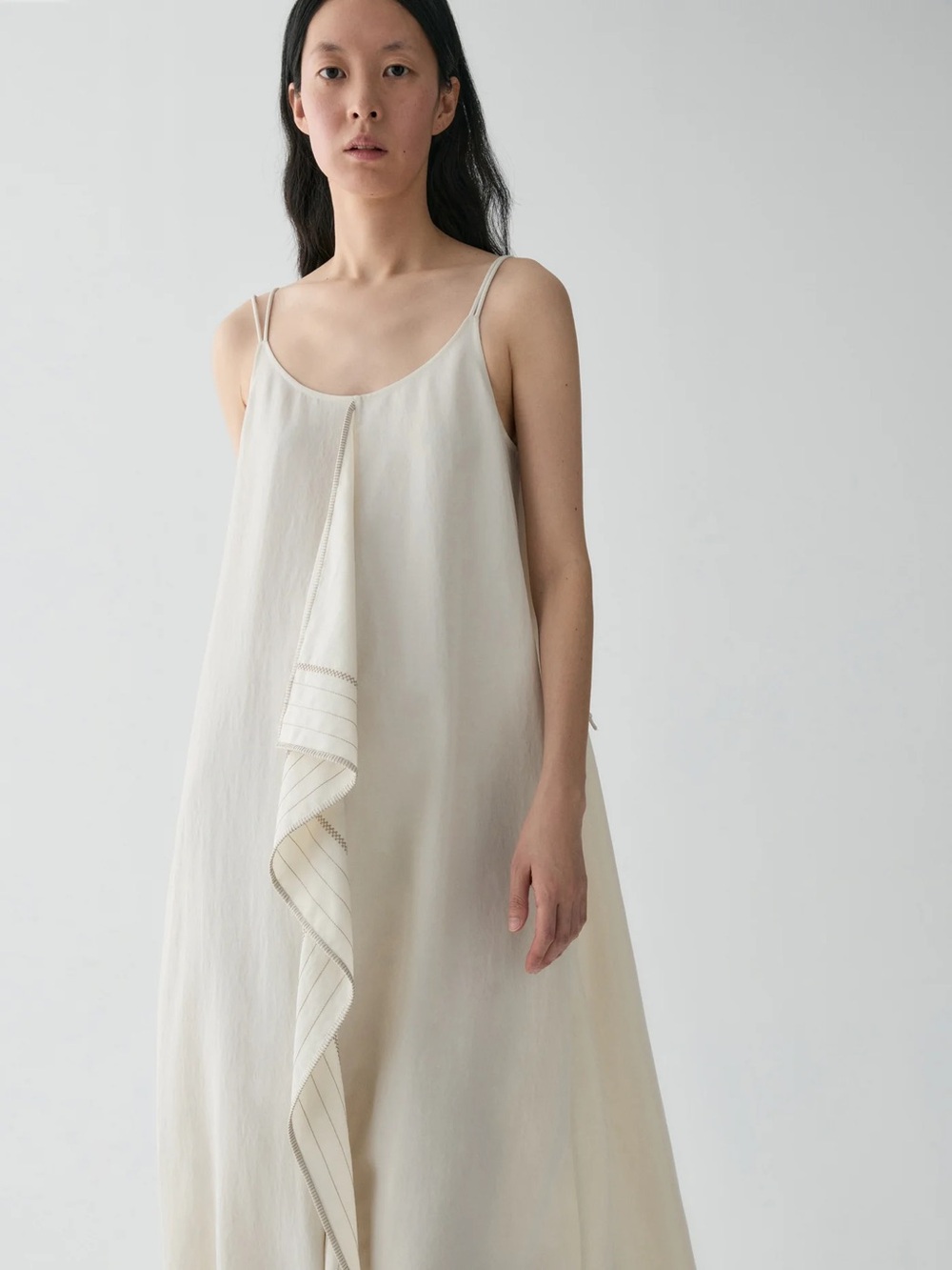 NWT Insis Embroidered Panel Dress in Off White - Picture 2 of 10